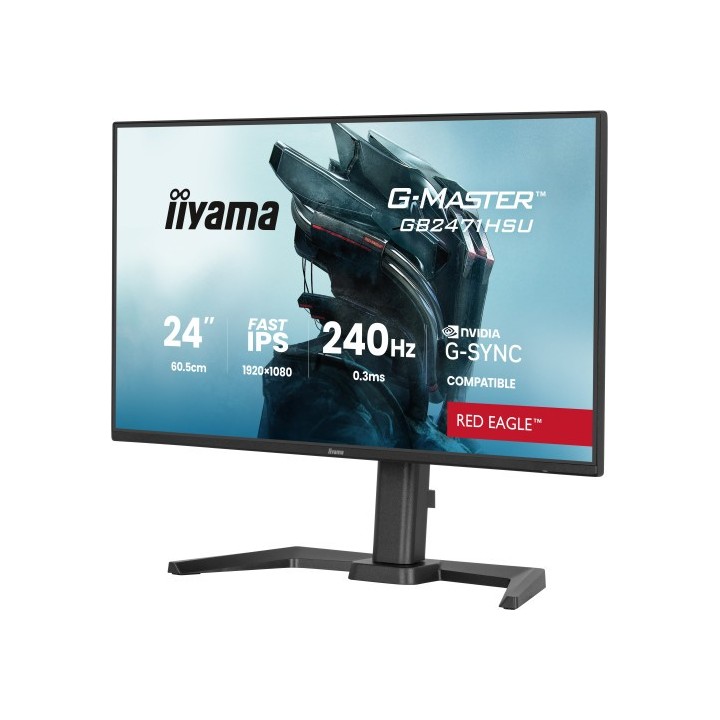 iiyama monitor iiyama 24 pulgadas resolucion full hd  1920x1080 , panel fast ips, 0,8 ms  mprt , 240