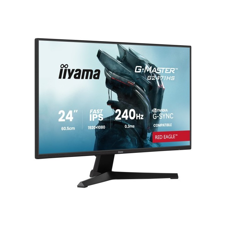iiyama monitor iiyama 24 pulgadas resolucion full hd  1920x1080 , panel ips, 0,8 ms  mprt , 165 hz,