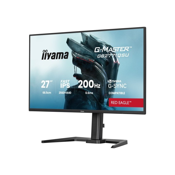 iiyama monitor iiyama, 27 pulgadas, 68,6 cm, fast ips, 2560x1440, 200hz, 0,233 mm, mate negro