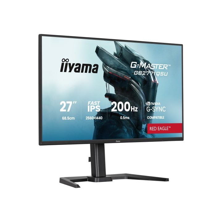 iiyama monitor iiyama, 27 pulgadas, 68,6 cm, fast ips, 2560x1440, 200hz, 0,233 mm, mate negro