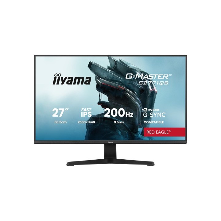 iiyama monitor iiyama 27 pulgadas resolucion qhd  2560x1440 , panel ips, 1 ms  mprt , 200 hz, brillo