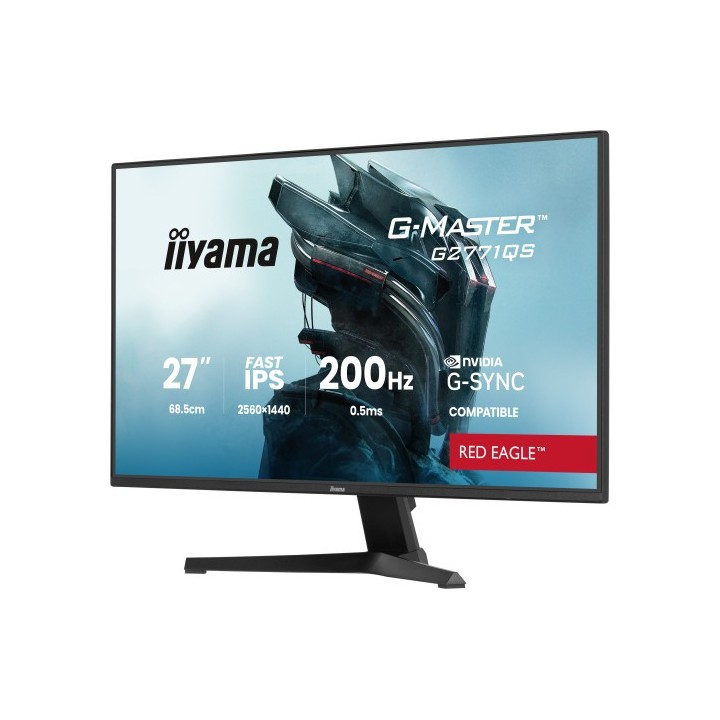 iiyama monitor iiyama 27 pulgadas resolucion qhd  2560x1440 , panel ips, 1 ms  mprt , 200 hz, brillo