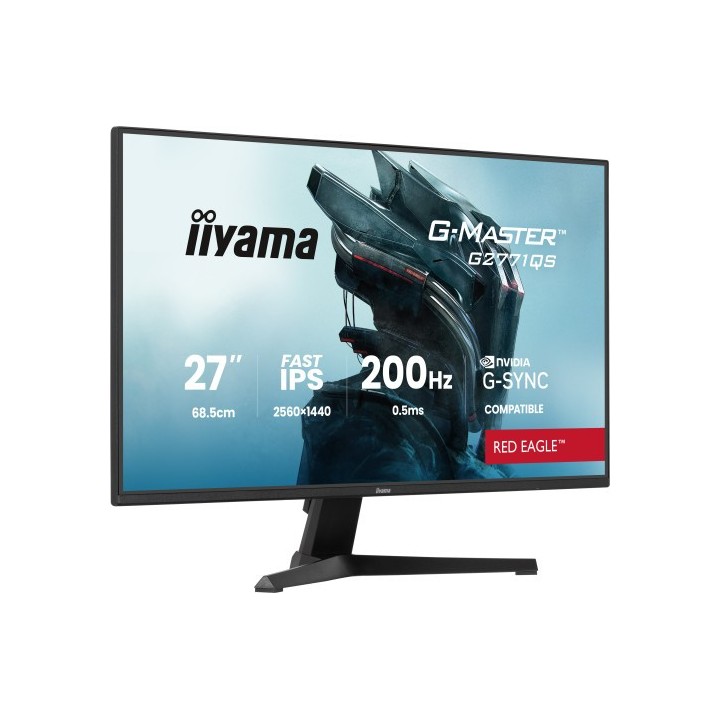 iiyama monitor iiyama 27 pulgadas resolucion qhd  2560x1440 , panel ips, 1 ms  mprt , 200 hz, brillo