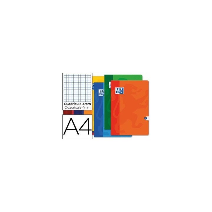 ancor libreta grapada 48 hojas 90 gr formato a4 cuadricula 4x4 colores surtidos ancor 092752  pack