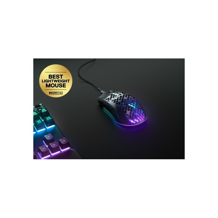 steelseries steelseries aerox 3 raton mano derecha usb tipo c optico 8500 dpi