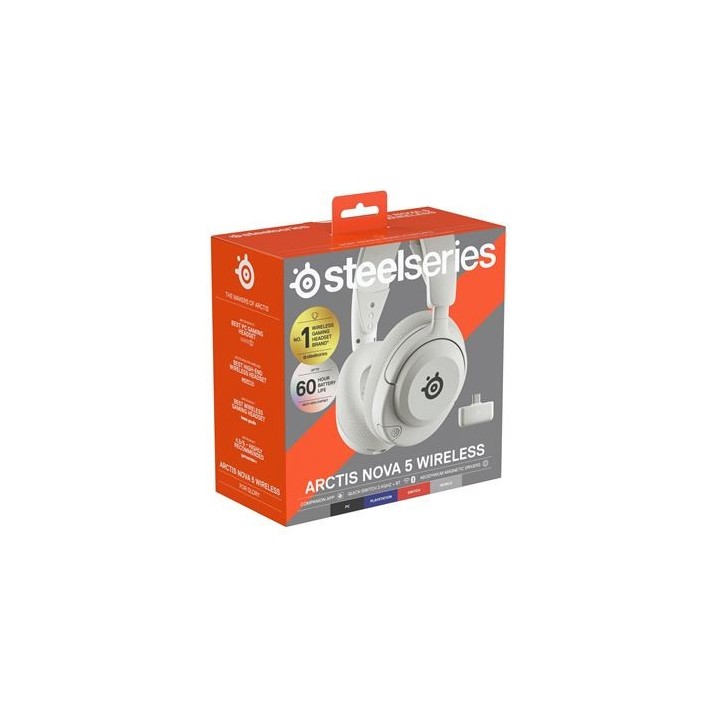 steelseries auriculares steelseries   arctis nova 5 blanco  61671