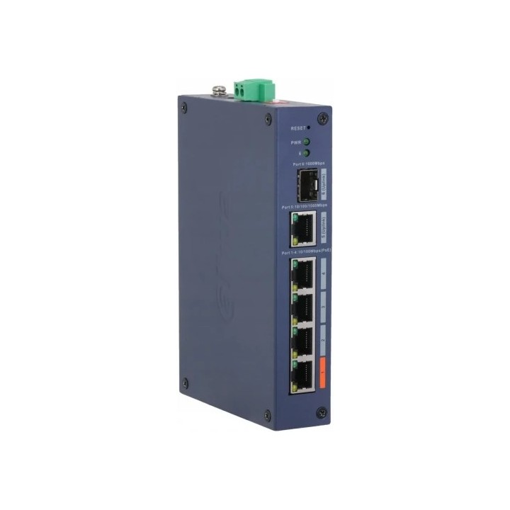 dahua  dh chs4106 4et 60  dahua switch industrial 6 puertos cloud managed gigabit, 4 puertos poe, 60
