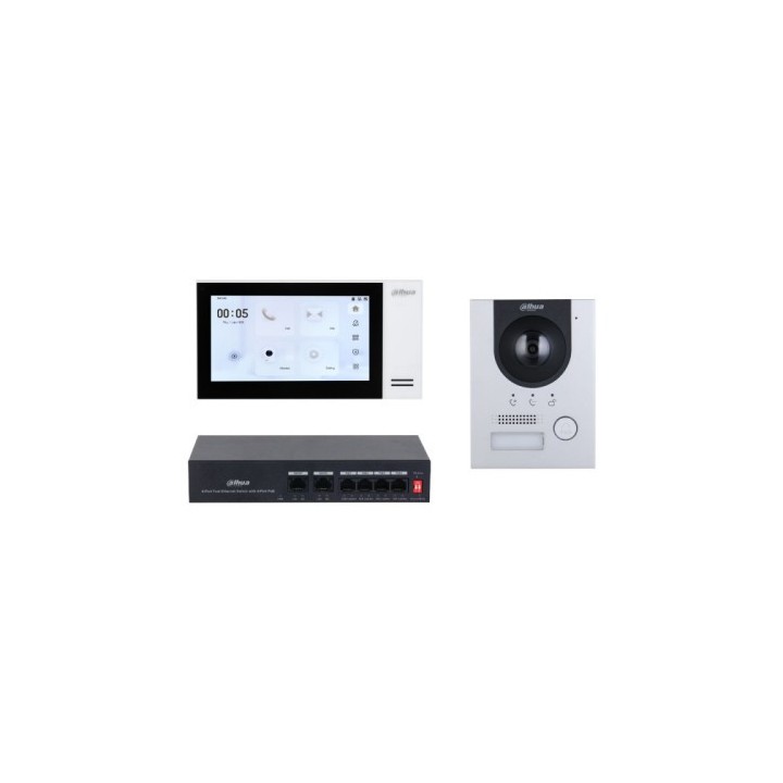 dahua  dhi ktp01l s /dhi vto2201f p s2/dhi vth2421fw p  dahua kit de videoportero ip compuesto por 1