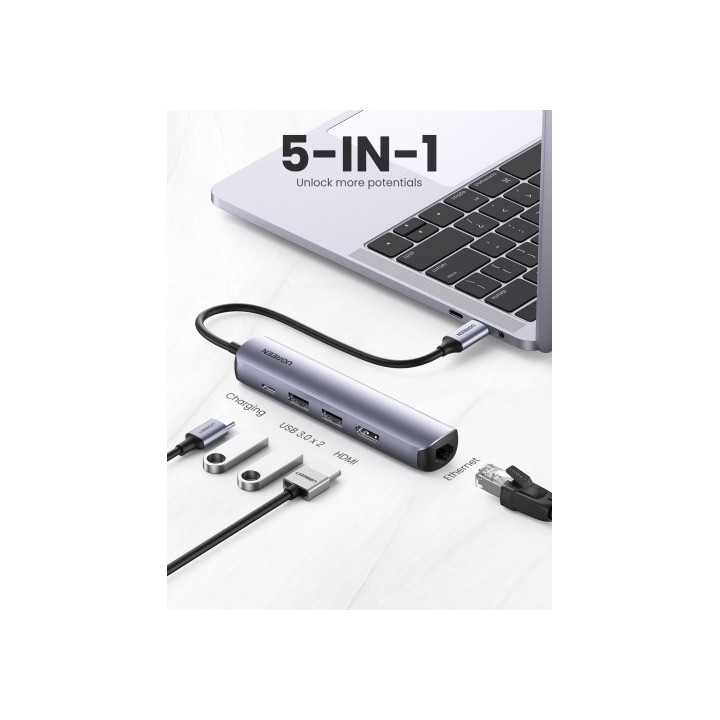 ugreen ugreen 10919 base para portatil y replicador de puertos alambrico usb 3.2 gen 1  3.1 gen 1  t