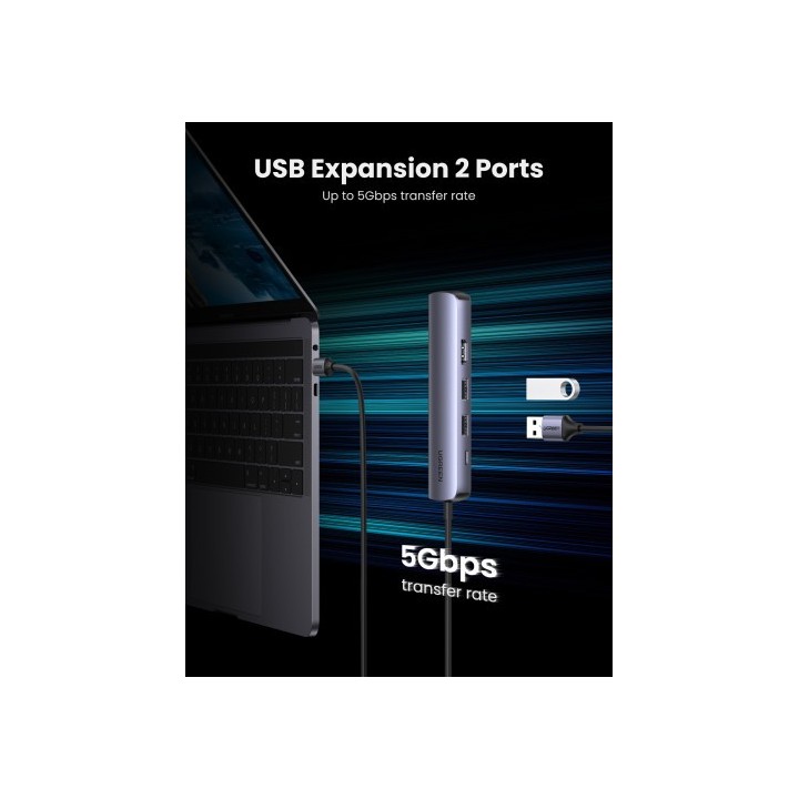 ugreen ugreen 10919 base para portatil y replicador de puertos alambrico usb 3.2 gen 1  3.1 gen 1  t