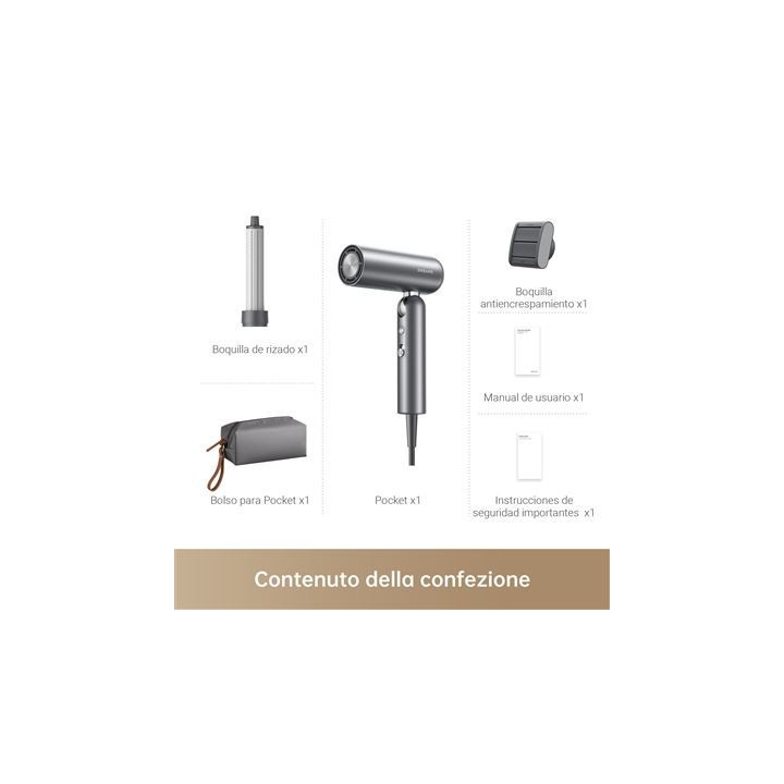 dreame dreame pocket high speed hair dryer space gray