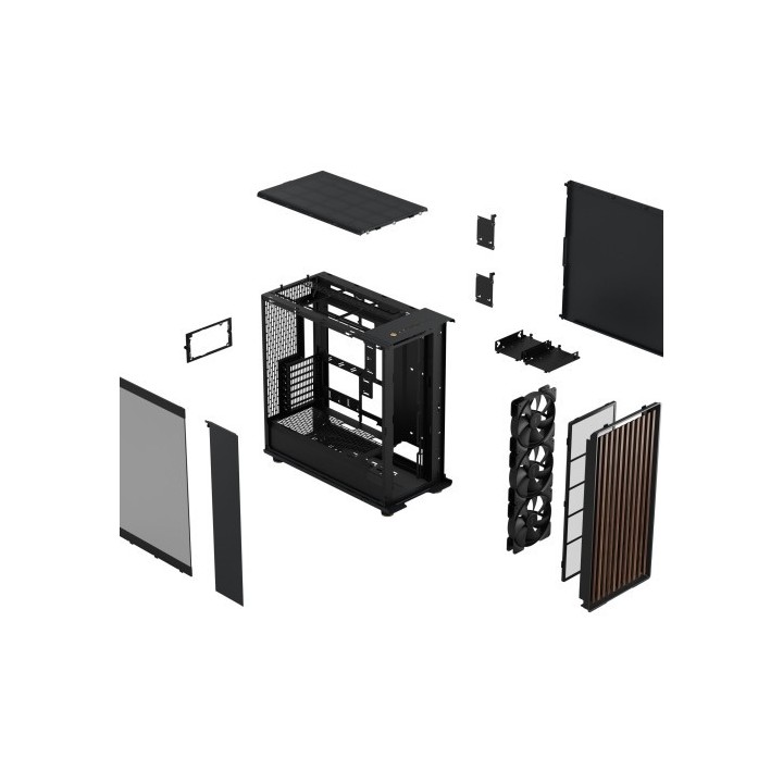 fractal design fractal design north xl escritorio negro, carbon vegetal
