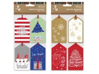 bismark tarjetas colgantes navidad 20 und bismark 332923  pack  24 unidades