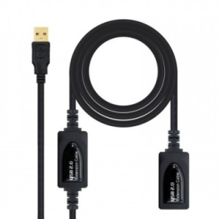 nanocable nanocable 10.01.0213 cable usb 15 m 2.0 usb a negro