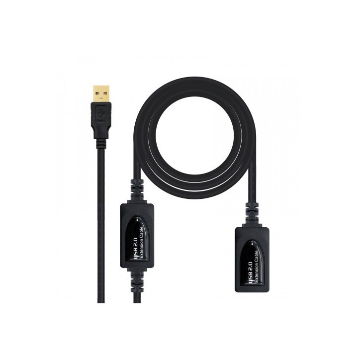 nanocable nanocable 10.01.0213 cable usb 15 m 2.0 usb a negro