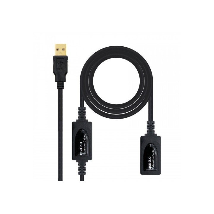 nanocable nanocable 10.01.0213 cable usb 15 m 2.0 usb a negro