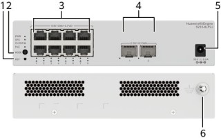 huawei huawei s210 8lp2j  810/100/1000base t ports  32w poe+ , 22.5ge sfp ports, with 1ac power adap