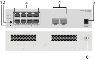 huawei huawei s210 8p2j  810/100/1000base t ports  128w poe+ , 22.5ge sfp ports, with 1220 v ac powe