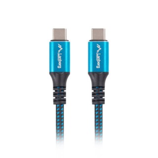 lanberg cable usb tipo c lanberg 1.2m -  macho - macho -  negro - azul