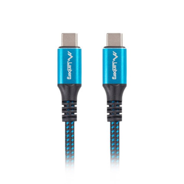 lanberg cable usb tipo c lanberg 1.2m -  macho - macho -  negro - azul