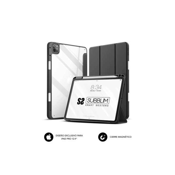 subblim subblim funda tablet clear shock case ipad pro 12,9" 2022/2021/2020