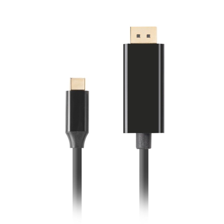 lanberg cable usb tipo c a displayport 4k lanberg 3m -  macho - macho -  negro