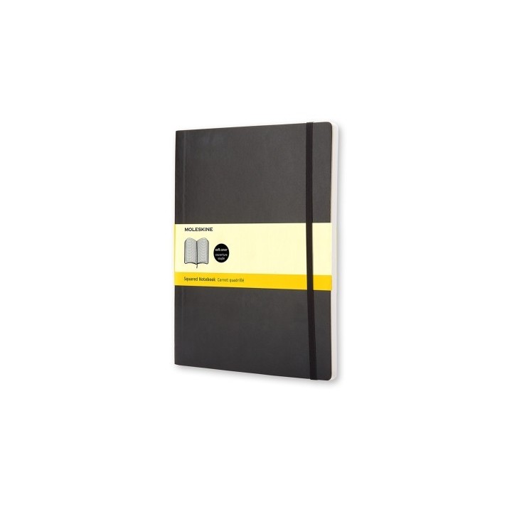 moleskine libreta clasica tapa blanda negra xl  19x25cm  cuadriculada moleskine qp622