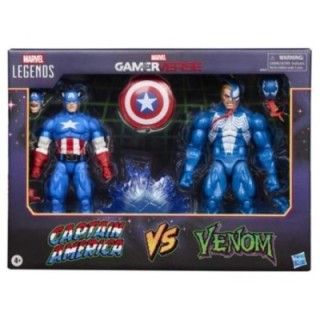 hasbro pack 2 figuras hasbro marvel legends gamerverse captain america vs venom
