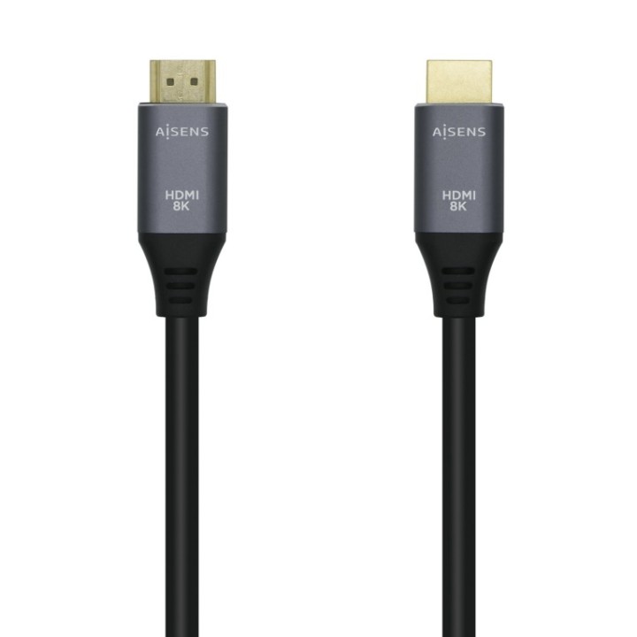 cable hdmi aisens v2.1 ultra alta velocidad 8k60hz m/m 2.0m gris negro