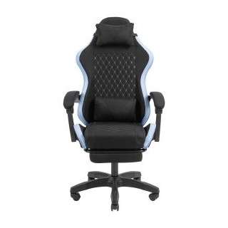 silla gamer mars gaming mgcxfgrbl negra y azul reclinable reposabrazos ajustable reposapies cojines