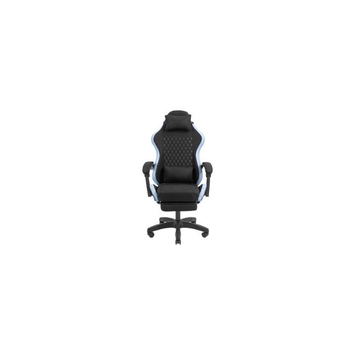 silla gamer mars gaming mgcxfgrbl negra y azul reclinable reposabrazos ajustable reposapies cojines