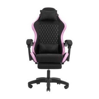 silla gamer mars gaming mgcxfgrbl negra y rosa reclinable reposabrazos ajustable reposapies cojines
