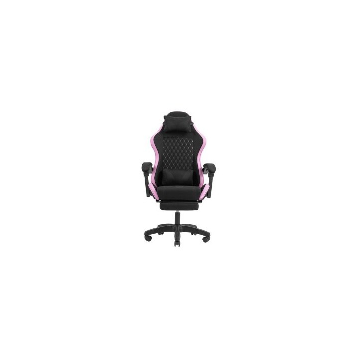 silla gamer mars gaming mgcxfgrbl negra y rosa reclinable reposabrazos ajustable reposapies cojines