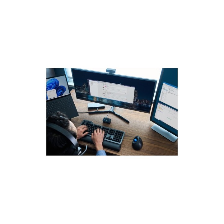 kensington kensington pro fit ergo tb450 raton oficina mano derecha rf wireless + bluetooth trackbal