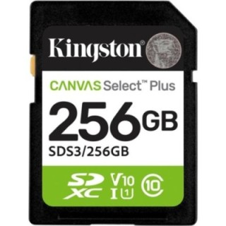 kingston tarjeta memoria sdxc 256gb kingston canvas select plus uhs   i clase 10