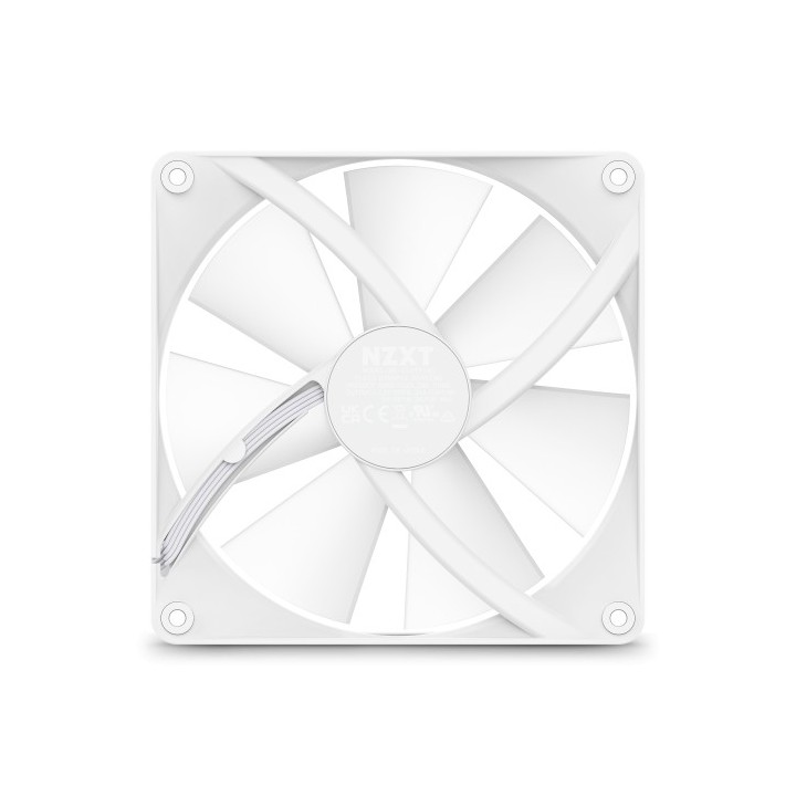 nzxt nzxt f140 rgb core carcasa del ordenador ventilador 14 cm blanco 1 pieza s