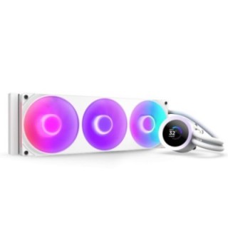 nzxt nzxt kraken plus 360 rgb procesador sistema de refrigeracion liquida todo en uno blanco 1 pieza