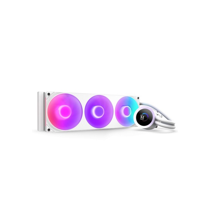 nzxt nzxt kraken plus 360 rgb procesador sistema de refrigeracion liquida todo en uno blanco 1 pieza