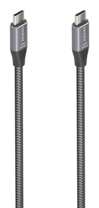 cable usb 3.2 aisens gen2x2 aluminio 8k@30hz 5a 100w c/m c/m 3.0m