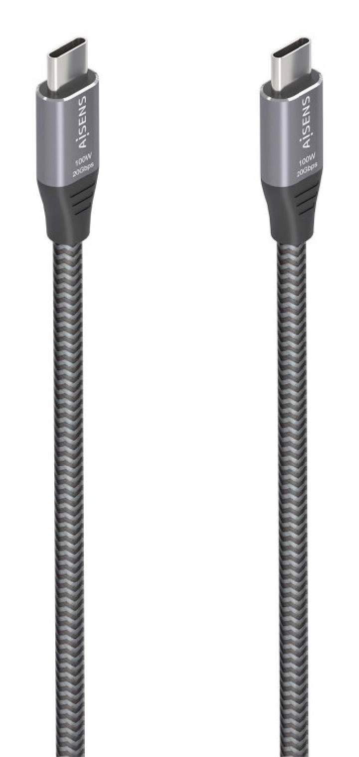 cable usb 3.2 aisens gen2x2 aluminio 8k@30hz 5a 100w c/m c/m 3.0m