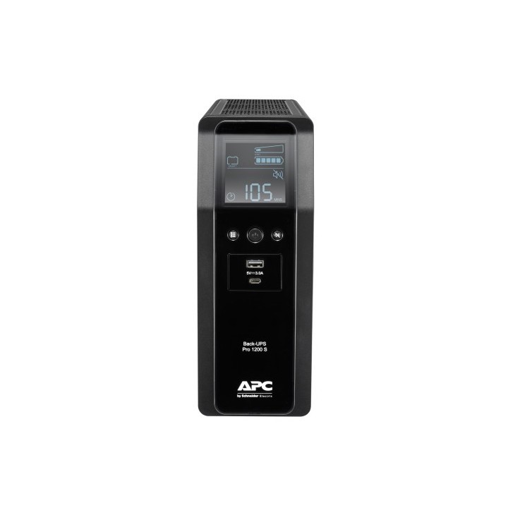 apc apc back ups pro br 1200va sistema de alimentacion ininterrumpida  ups  linea interactiva 1,2 kv