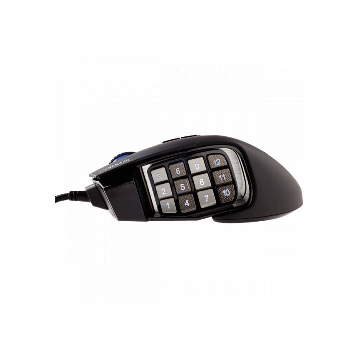 corsair corsair scimitar rgb elite raton mano derecha usb tipo a optico 18000 dpi