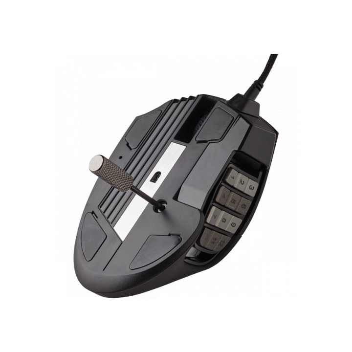 corsair corsair scimitar rgb elite raton mano derecha usb tipo a optico 18000 dpi