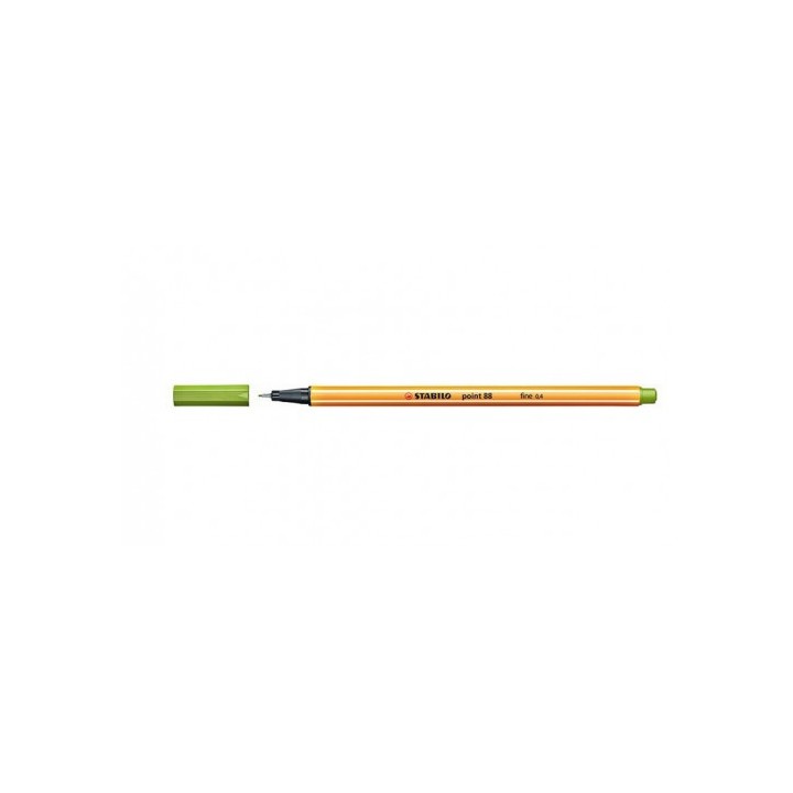 stabilo rotulador punta fina point 88 0.4mm verde manzana stabilo 88/33  pack  10 unidades