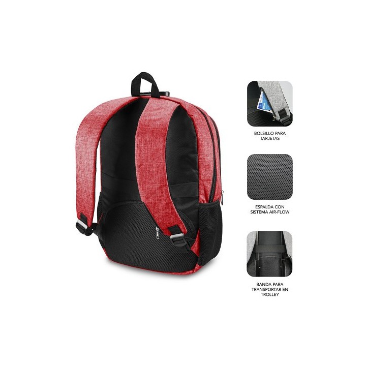 subblim subblim mochila para portatil urban lock backpack 16" red
