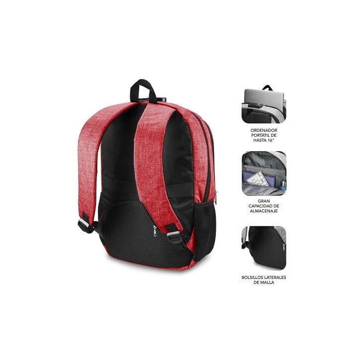subblim subblim mochila para portatil urban lock backpack 16" red