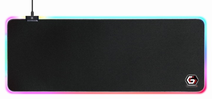 alfombrilla gaming gembird luz led negro l 800x300x4 rgb