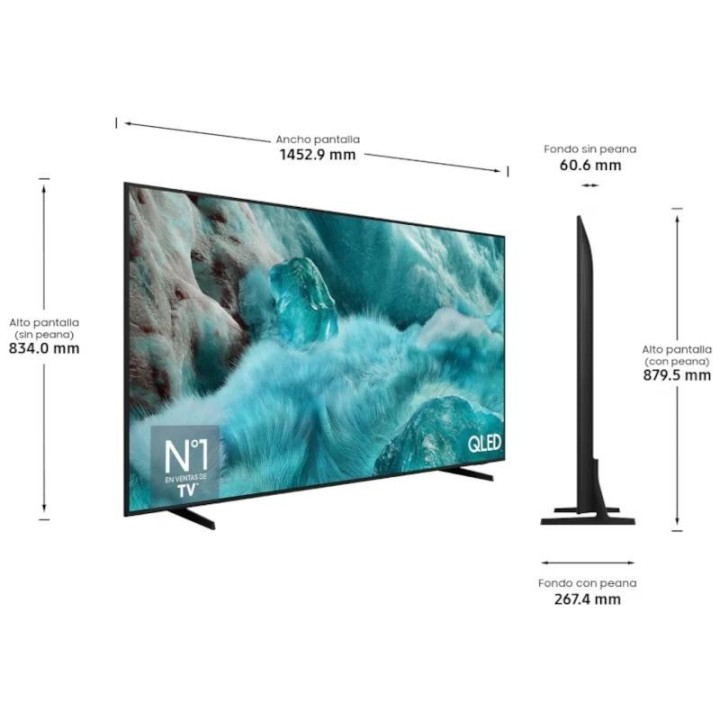samsung tv 65" tq65q7f uhd qled smarttv ia hdr10+