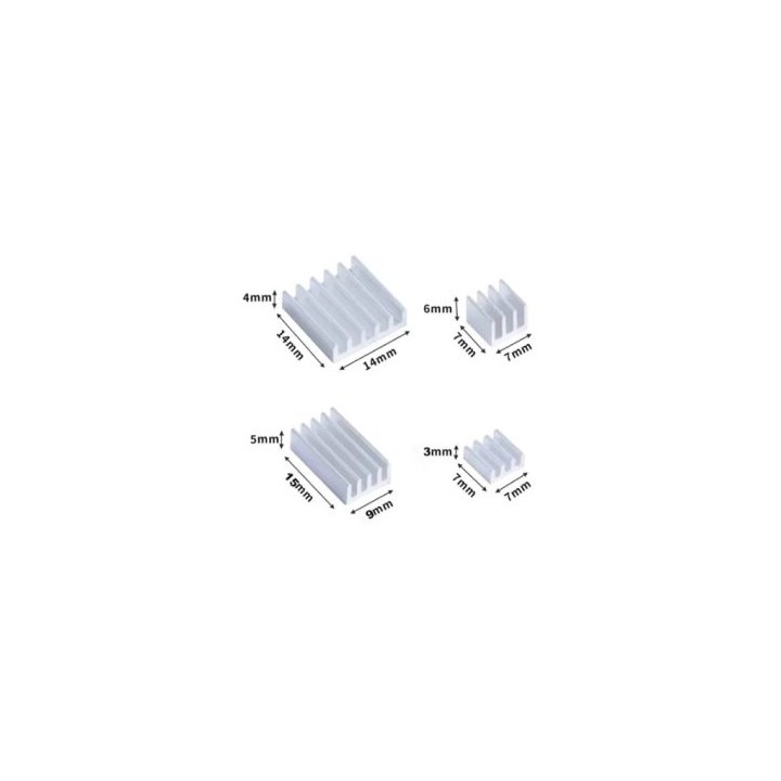 raspberry disipador, pack compatible pi 4