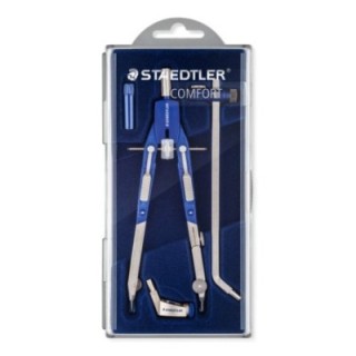 staedtler estuche compas mars 552 02, con rueda central , ajuste rapido y alargadera staedtler 552 0
